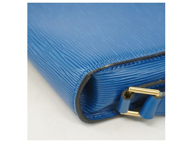 Bolso de hombro Louis Vuitton Epi Saint Cloud Azul - vista 9