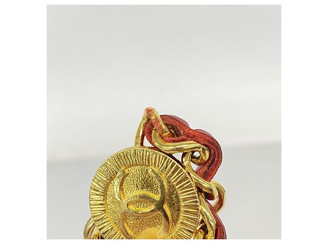 Cinturón de cadena de metal Chanel Roja Dorado - vista 3