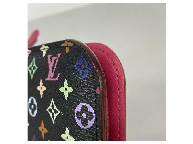 Louis Vuitton Monogram Multicolor Portefeuille Insolite Long Wallet Nero Rosso - vista 5