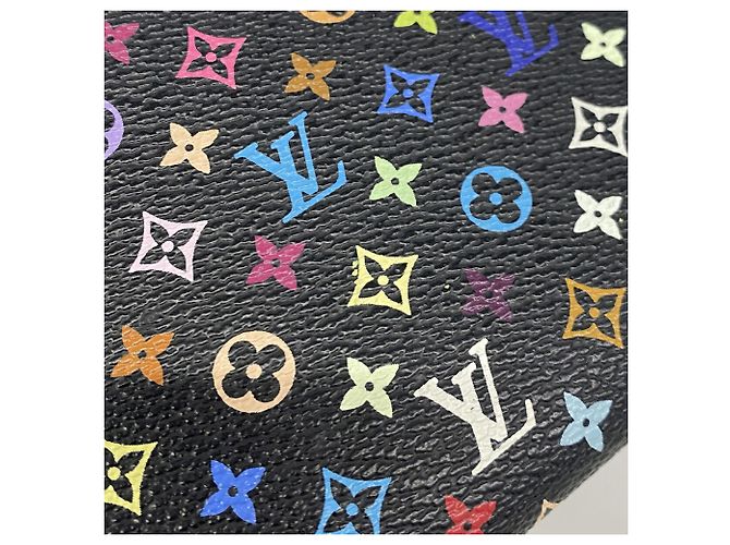 Louis Vuitton Monogram Multicolor Portefeuille Insolite Long Wallet Nero Rosso - vista 7