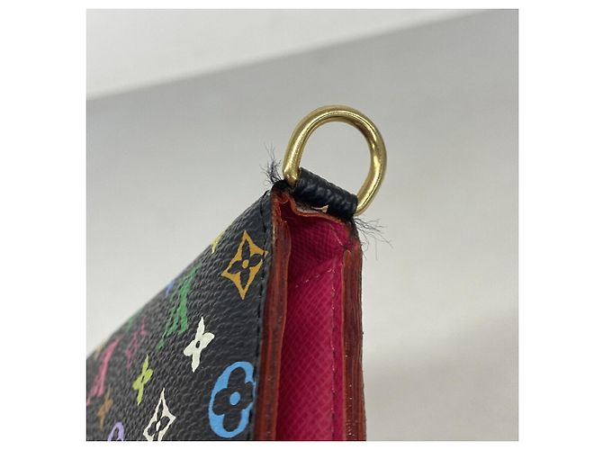 Louis Vuitton Monogram Multicolor Portefeuille Insolite Long Wallet Nero Rosso - vista 8