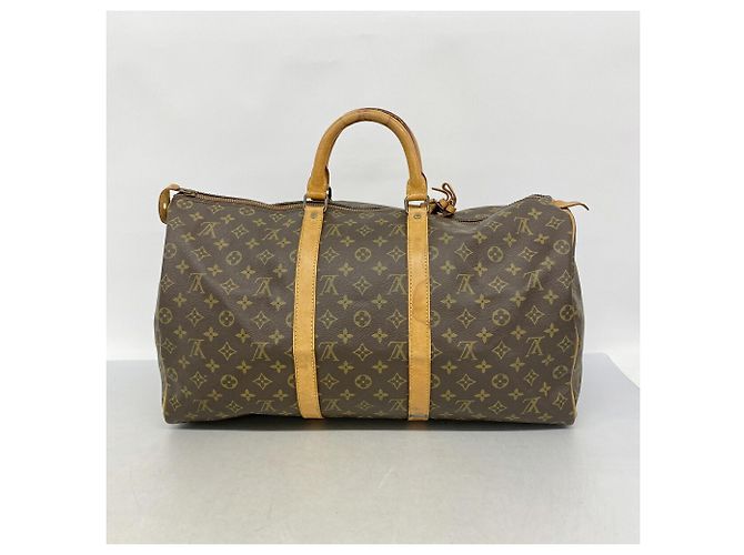 Bolso Louis Vuitton Boston Monogram Keepall 50 Castaño - vista 11