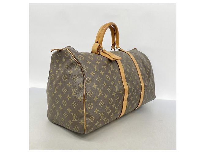 Bolso Louis Vuitton Boston Monogram Keepall 50 Castaño - vista 2