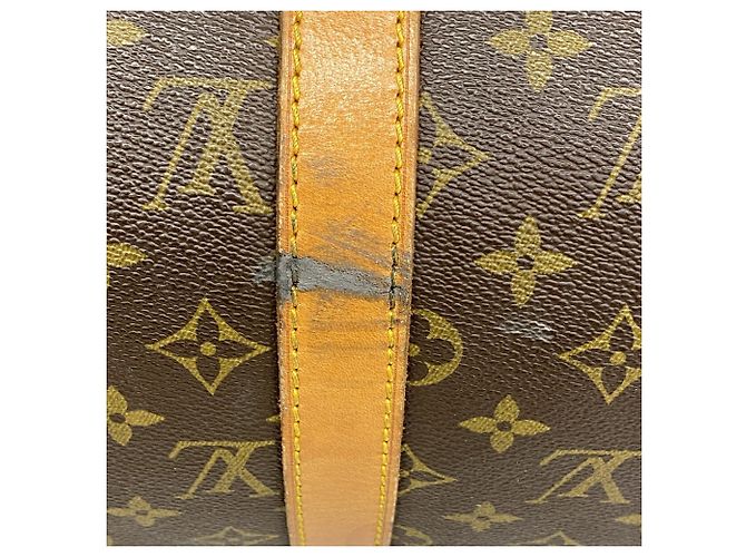 Bolso Louis Vuitton Boston Monogram Keepall 50 Castaño - vista 7