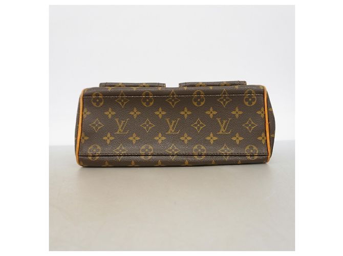 Sac à main Louis Vuitton Monogram Manhattan PM Marron - vue 3