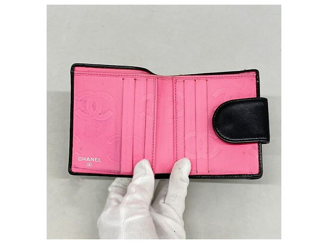 Chanel Cambon Lammleder Portemonnaie Schwarz - Ansicht 3