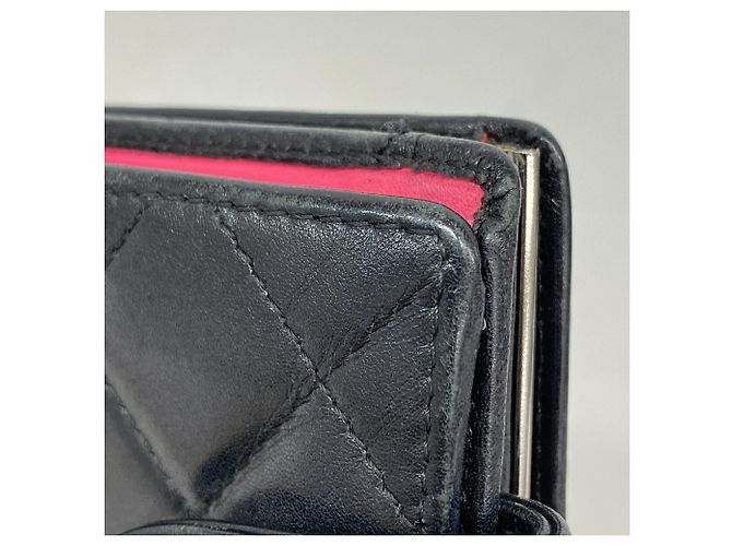 Chanel Cambon Lammleder Portemonnaie Schwarz - Ansicht 5
