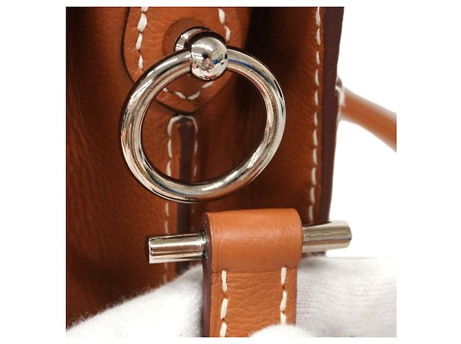 Hermès Hermes Lauris Evercolor Schultertasche Golden - Ansicht 7