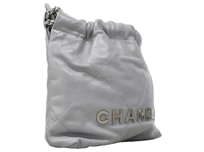 Borsa a Tracolla Chanel Grigia Marrone - vista 2
