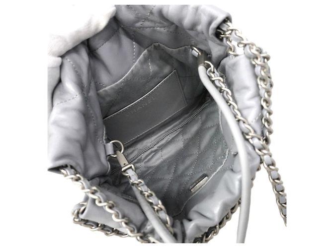 Borsa a Tracolla Chanel Grigia Marrone - vista 4