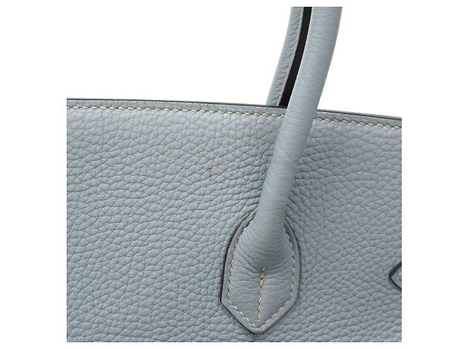 Hermès Borsa a mano Hermes Birkin 35 in pelle Togo Blu - vista 7