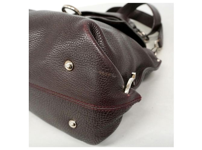 Borsa in pelle Gancini Salvatore Ferragamo Marrone - vista 11