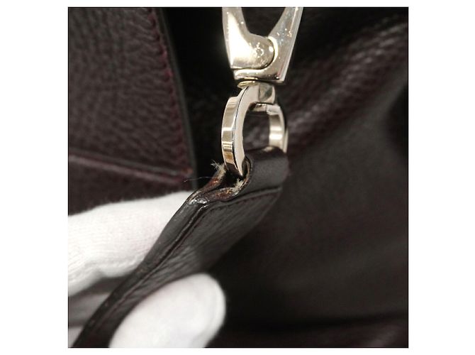 Borsa in pelle Gancini Salvatore Ferragamo Marrone - vista 13