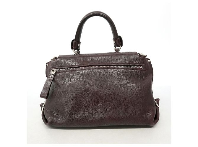 Borsa in pelle Gancini Salvatore Ferragamo Marrone - vista 14