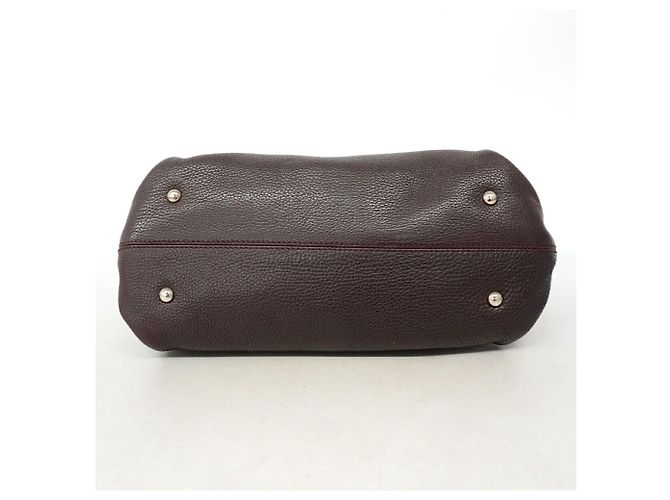 Borsa in pelle Gancini Salvatore Ferragamo Marrone - vista 3
