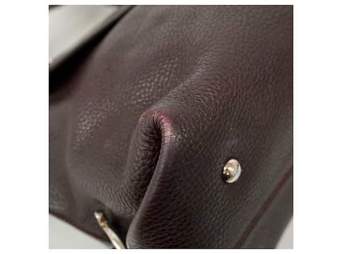Borsa in pelle Gancini Salvatore Ferragamo Marrone - vista 6