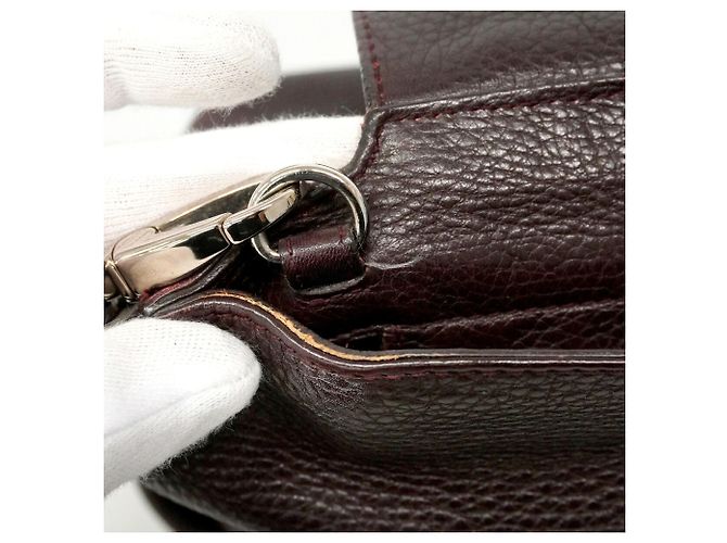 Borsa in pelle Gancini Salvatore Ferragamo Marrone - vista 7