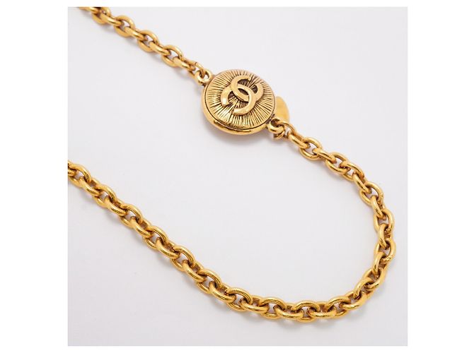 Collier Chanel Coco Mark Circle Doré - vue 2