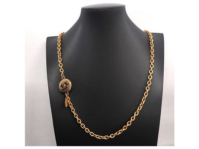 Collier Chanel Coco Mark Circle Doré - vue 5