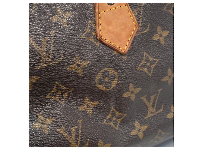 Bolso Louis Vuitton Monogram Speedy 35 Castaño - vista 10