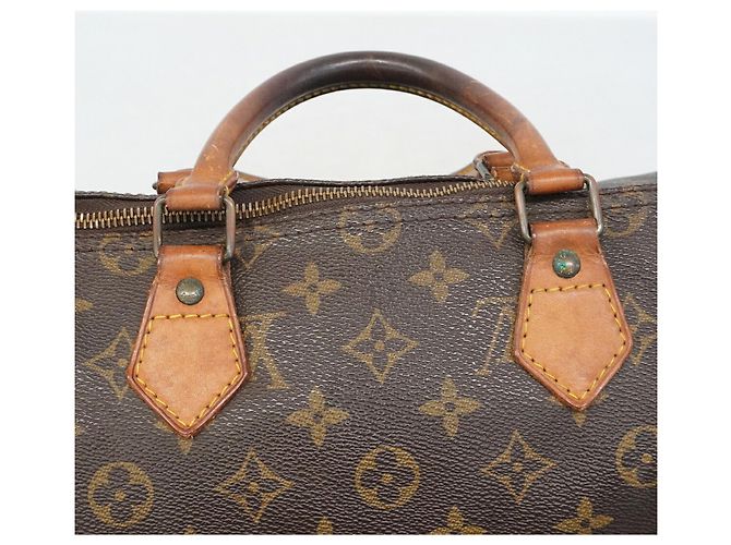 Bolso Louis Vuitton Monogram Speedy 35 Castaño - vista 11