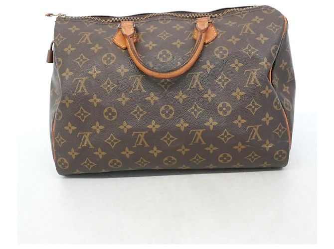 Bolso Louis Vuitton Monogram Speedy 35 Castaño - vista 12