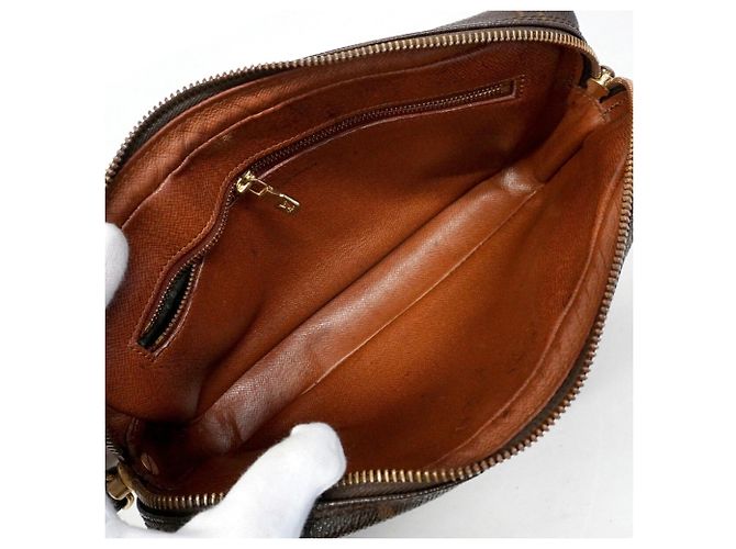 Sac pochette Louis Vuitton Monogram Marly Dragonne GM Marron - vue 4