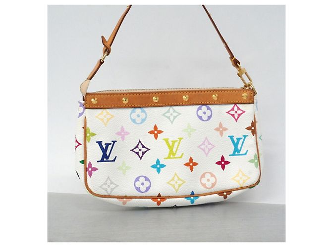 Louis Vuitton Monogram Multicolor Pochette Accessoires Weiß - Ansicht 13
