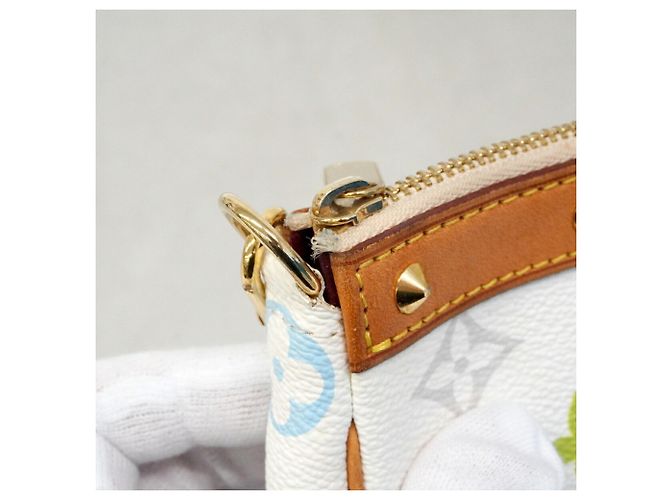 Louis Vuitton Monogram Multicolor Pochette Accessoires Weiß - Ansicht 7