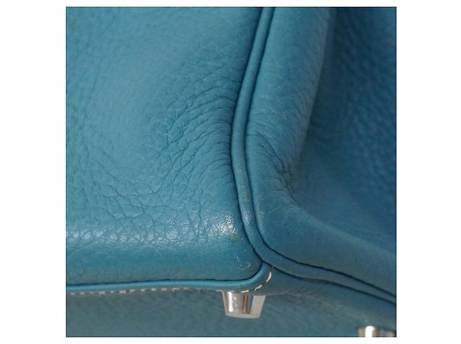 Hermès Borsa Hermes Kelly 32 in Blue Jean - vista 11