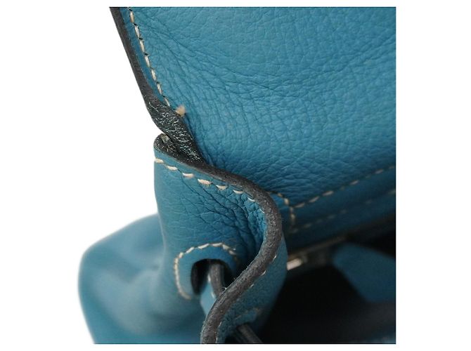 Hermès Borsa Hermes Kelly 32 in Blue Jean - vista 14