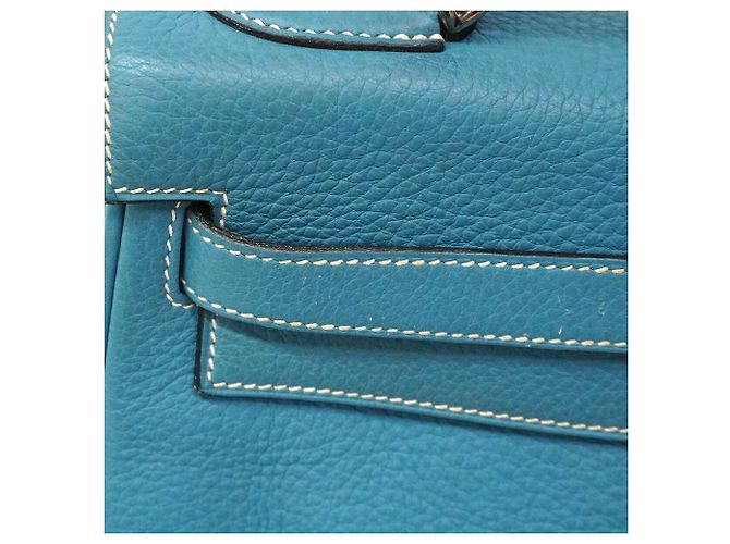 Hermès Borsa Hermes Kelly 32 in Blue Jean - vista 16