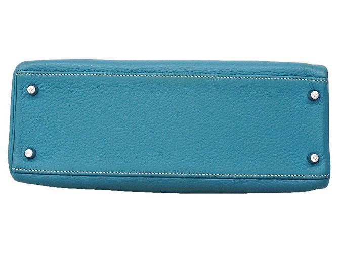 Hermès Borsa Hermes Kelly 32 in Blue Jean - vista 3