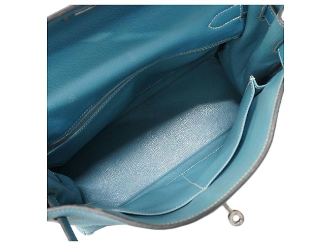 Hermès Borsa Hermes Kelly 32 in Blue Jean - vista 4