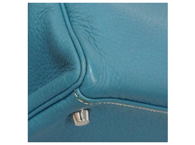 Hermès Borsa Hermes Kelly 32 in Blue Jean - vista 7
