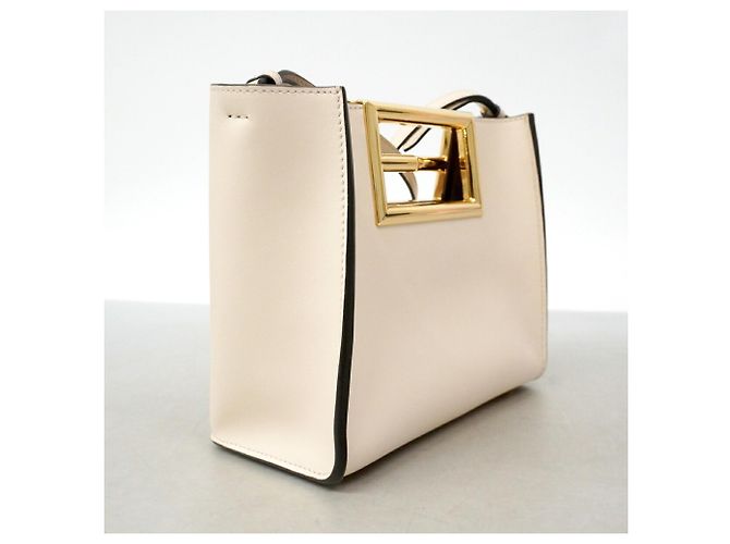 Borsa Fendi Way Small in pelle Ivory Crudo - vista 2