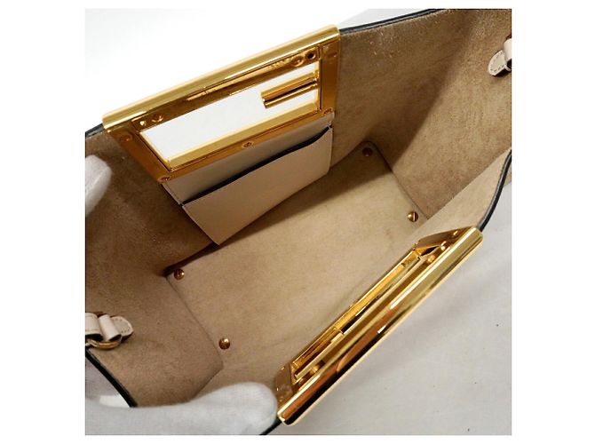 Borsa Fendi Way Small in pelle Ivory Crudo - vista 4