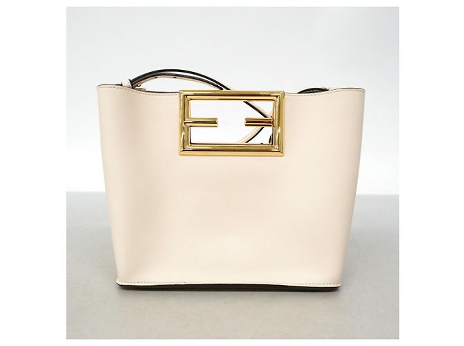 Borsa Fendi Way Small in pelle Ivory Crudo - vista 9