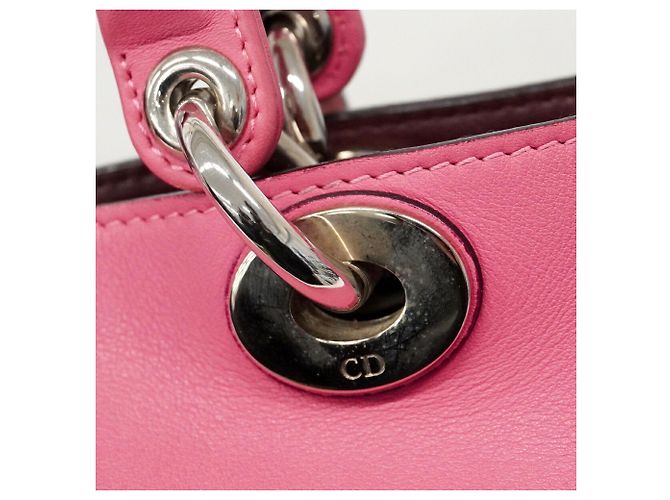 Borsa in pelle Christian Dior Diorissimo Rosa - vista 10