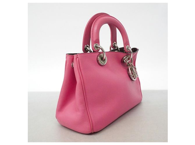 Borsa in pelle Christian Dior Diorissimo Rosa - vista 2
