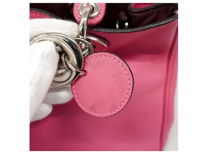 Borsa in pelle Christian Dior Diorissimo Rosa - vista 8