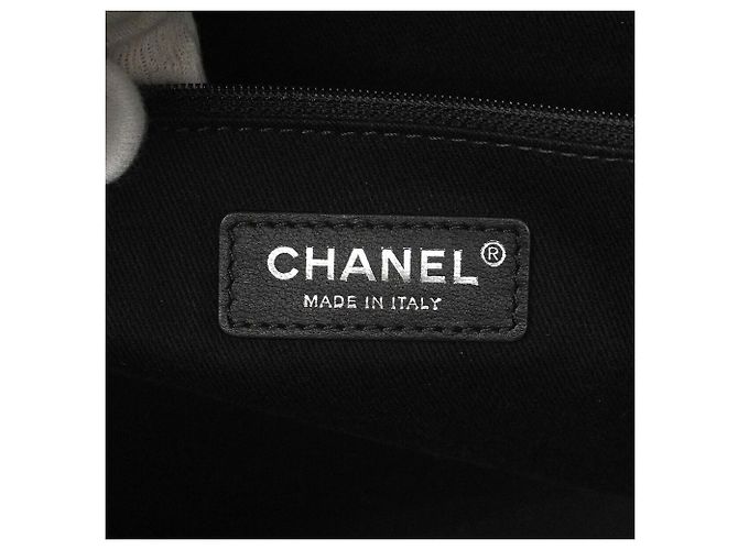 Chanel Deauville Shopper aus schwarzem Canvas - Ansicht 5