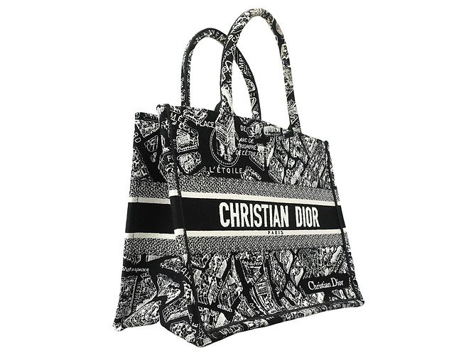 Christian Dior Shopper aus schwarzem Canvas - Ansicht 2
