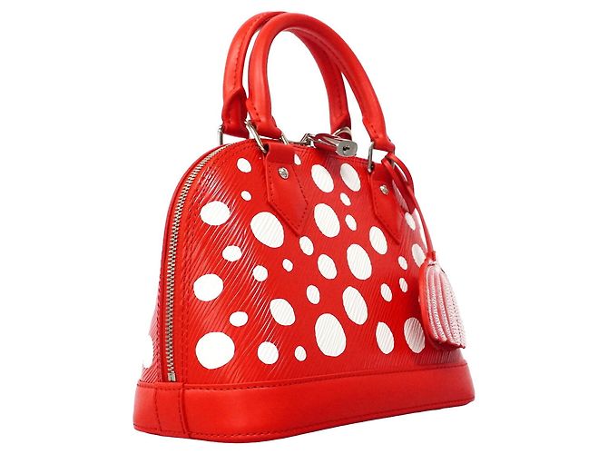 Louis Vuitton Alma BB Handtasche Weiß Rot - Ansicht 2