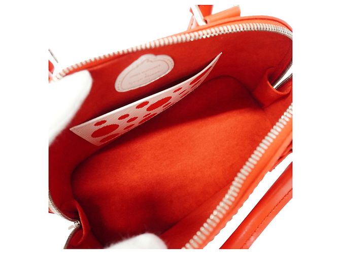 Louis Vuitton Alma BB Handtasche Weiß Rot - Ansicht 4