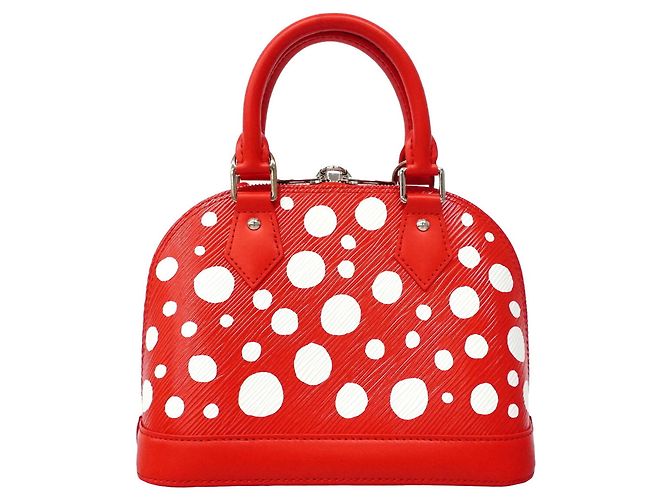 Louis Vuitton Alma BB Handtasche Weiß Rot - Ansicht 7