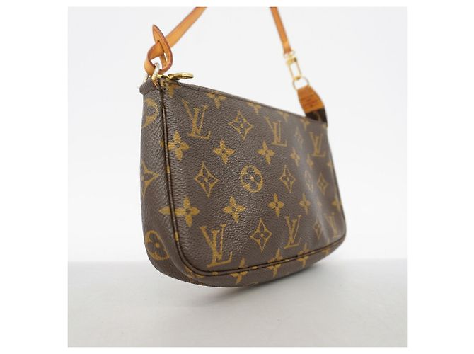Bolso Louis Vuitton Monogram Pochette Accessoires Castaño - vista 2