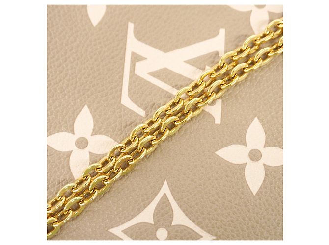 Louis Vuitton Monogram Empreinte Bicolor Pochette Felicie Grau Roh - Ansicht 7