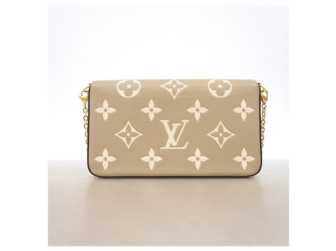 Louis Vuitton Monogram Empreinte Bicolor Pochette Felicie Grau Roh - Ansicht 8