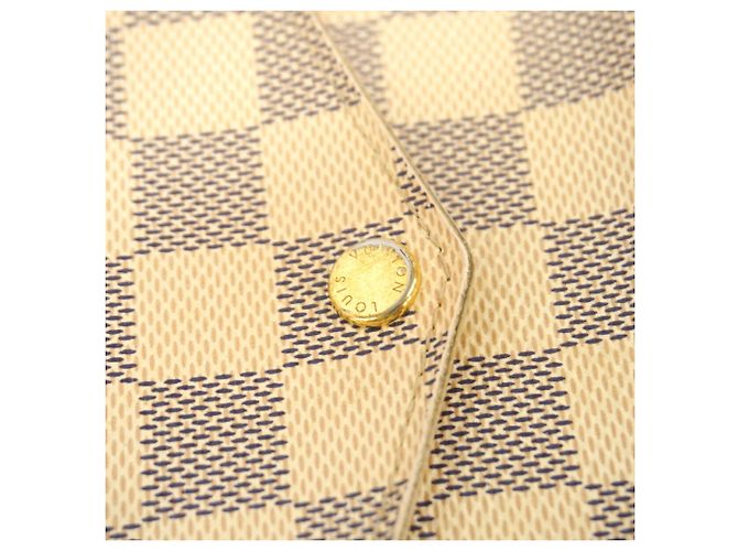 Louis Vuitton Damier Azur Pochette Felicie Wallet Bianco - vista 10